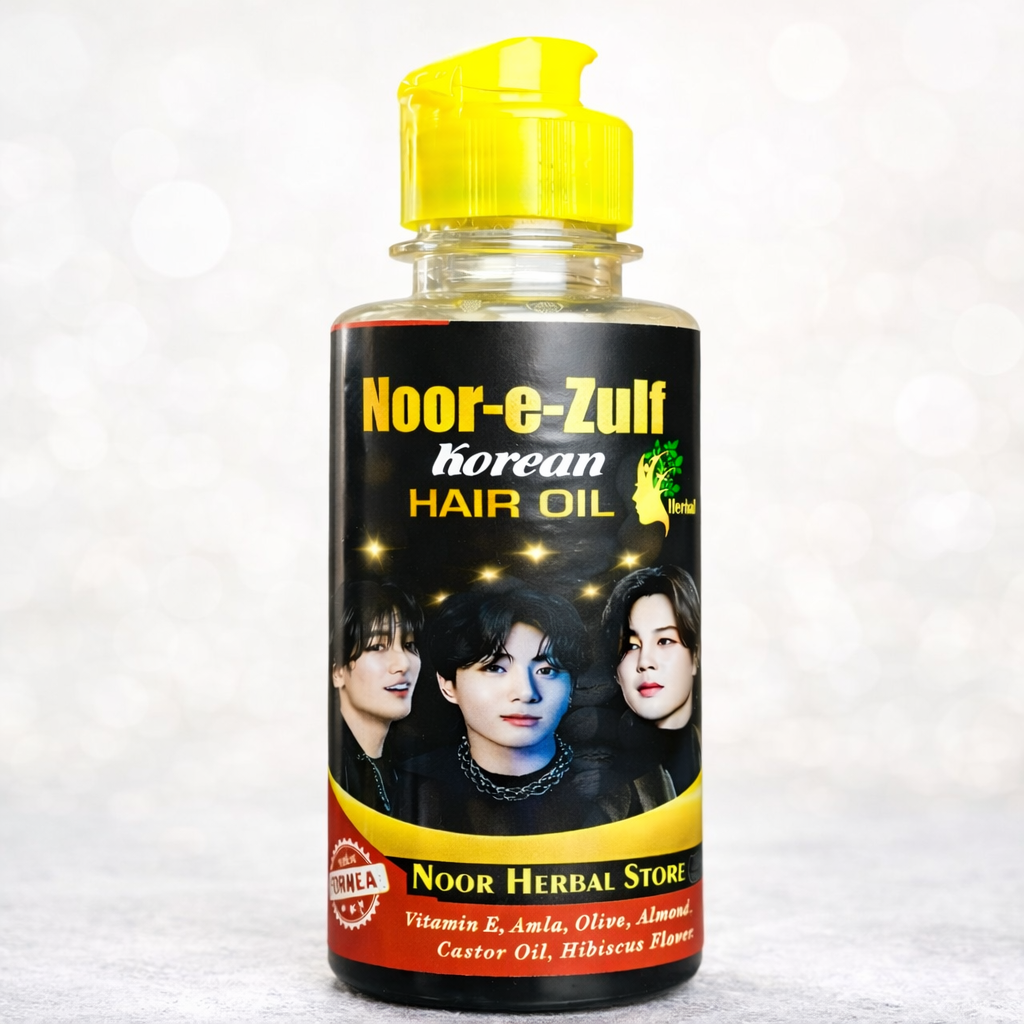 BTS Korean Hair Oil | Hair Growth & Anti Hair Fall Oil | Vitamin E, Amla, Olive & Castor Oil | Noor Herbal Store